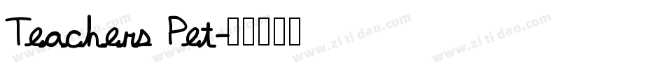 Teachers Pet字体转换